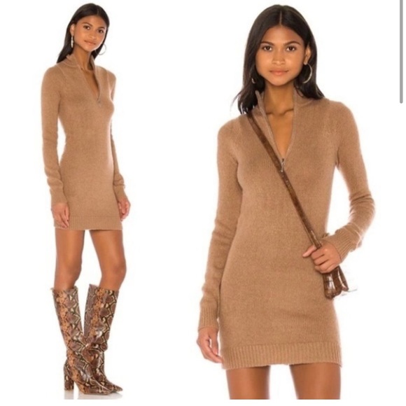 Lovers & Friends Anthea Sweater Dress in Camel - Picture 2 of 6